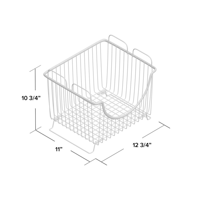 Rebrilliant Stackable Pantry Metal Basket & Reviews Wayfair